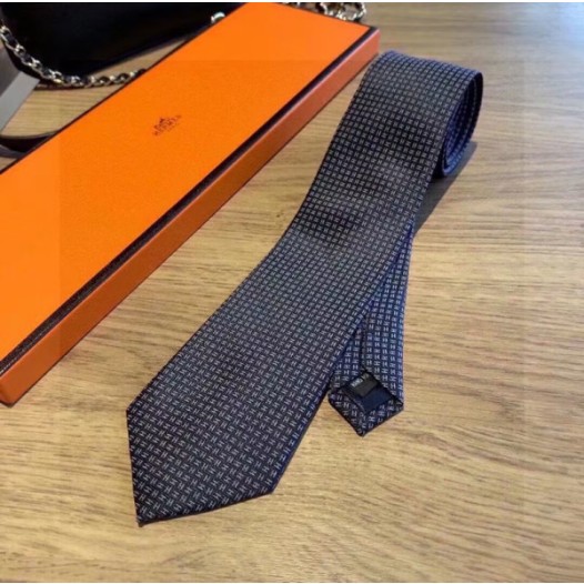 ❤HERMES   MENS  NECKTIE  BLACK  -  에르메스 남성용 넥타이 블랙 HER00003