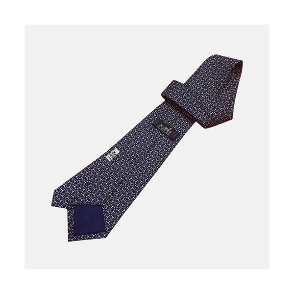 ✨HERMES  MENS  NECKTIE  NAVY  -  에르메스 남성용 넥타이 네이비