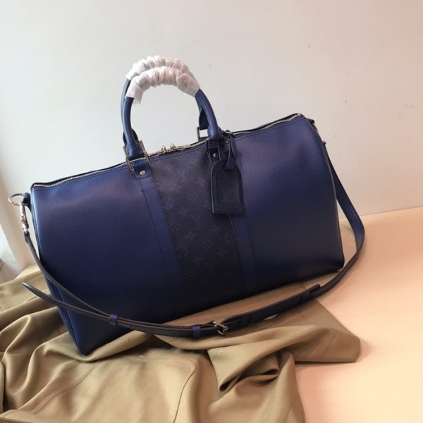 ✨Louis Vuitton 2019 Monogram Keepall Bag,45cm - 루이비통 2019 모노그램 키폴 남여공용 여행가방,M30235,LOUB1301 ,45 cm,블루