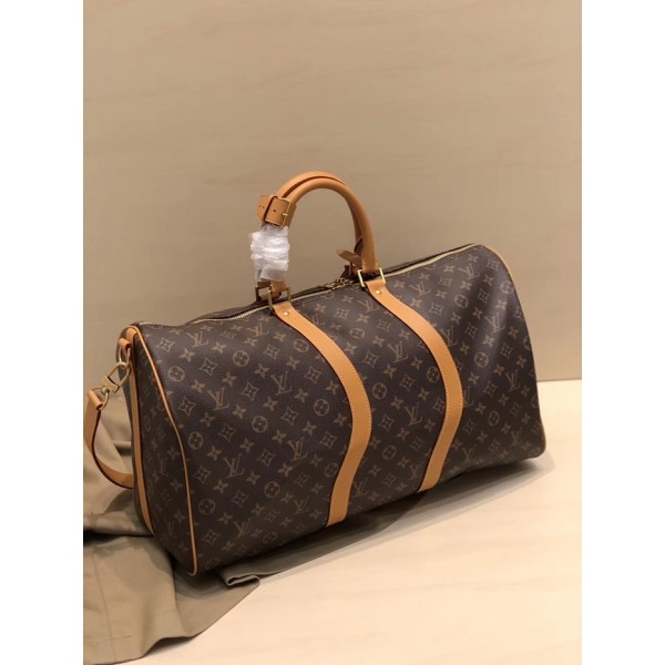✨Louis Vuitton 2019 Keepall Bandouliere  Bag,50cm - 루이비통 2019 키폴 반둘리에 남여공용 여행가방 M44474,LOUB1492,50cm,브라운