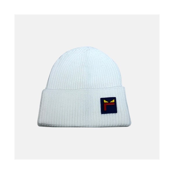 ✨Fendi 2020 Mm / Wm Knit Cap - 펜디 2020 남여공용 니트 모자 FENM0008, 화이트
