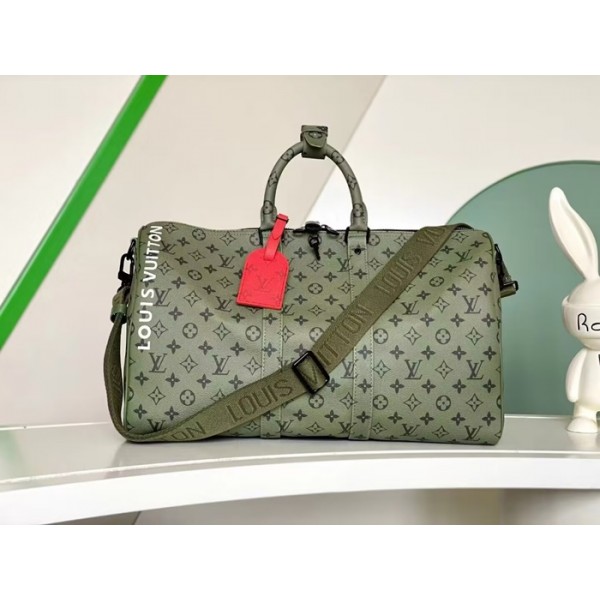 ✨Louis Vuitton 2023 Keepall Bag,50cm - 루이비통 2023 키폴 남여공용 여행가방,M45117,LOUB2122,50cm,그린