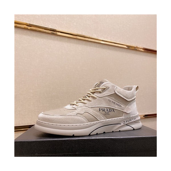 ✨Prada 2021 Men's Leather Running Shoes - 프라다 2021 남성용 레더 런닝슈즈,Size(240-270),PRAS0677,화이트