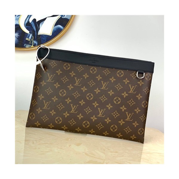 ✨[루이비통]Louis Vuitton 2021 Men's Leather Clutch Bg,34cm,M69411,LOUB2360 - 루이비통 2021 남성용 레더 클러치,34cm,브라운