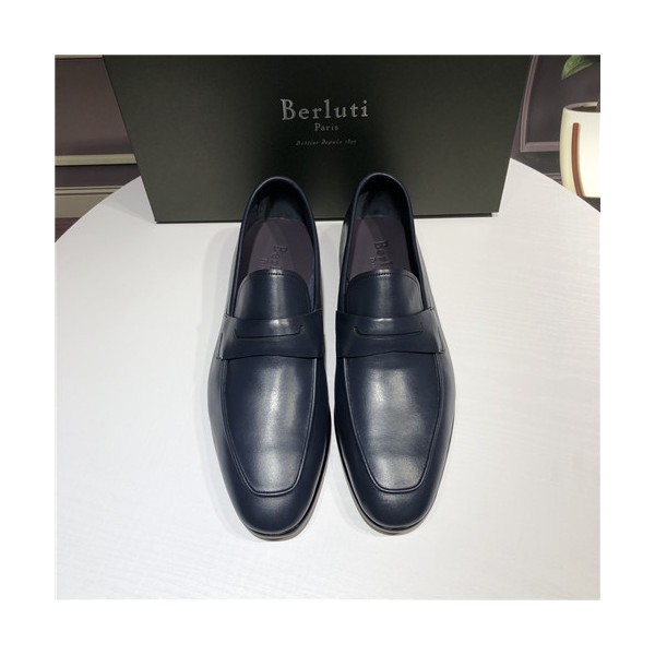 ✨Berluti 2021 Men's Leather Oxford Shoes,BERTS0257 - 벨루티 2021 남성용 레더 옥스퍼드 슈즈,Size(240-270),네이비