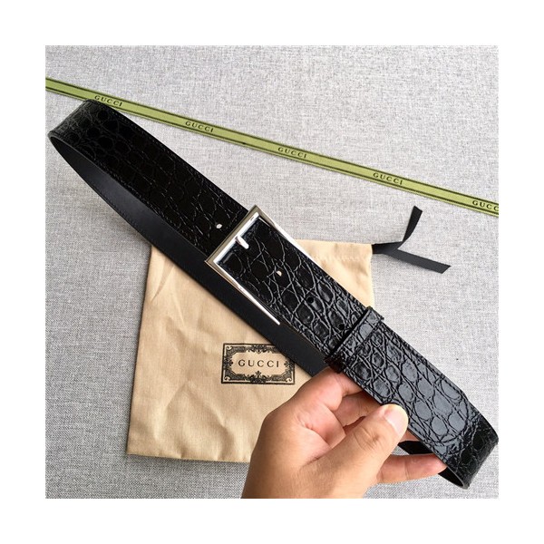 ✨Gucci 2021 Men's Leather Belt,3.8cm,GUBT0224 - 구찌 2021 남성용 레더 벨트,3.8cm, 블랙