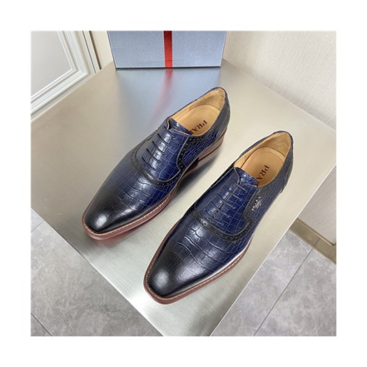 ❤Prada 2021 Men's Leather Oxford Shoes,PRAS0814 - 프라다 2021 남성용 레더 옥스퍼드 슈즈,Size(240-270),네이비
