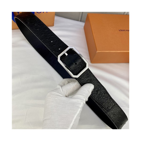 ✨Louis Vuitton 2021 Men's Leather Belt,3.5cm,LOUBT0229 - 루이비통 2021 남성용 레더 벨트,3.5cm,블랙