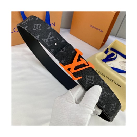 ❤Louis Vuitton 2021 Men's Leather Belt,4.0cm,LOUBT0232 - 루이비통 2021 남성용 레더 벨트,4.0cm,블랙