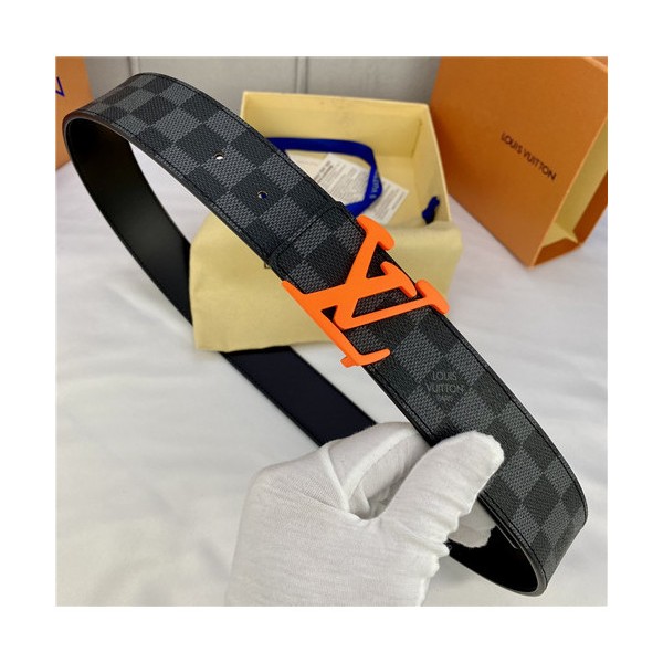 ✨Louis Vuitton 2021 Men's Leather Belt,4.0cm,LOUBT0234 - 루이비통 2021 남성용 레더 벨트,4.0cm,블랙