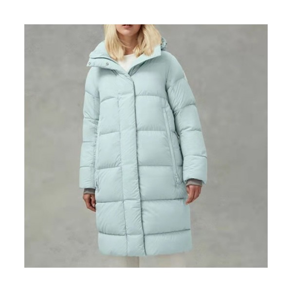 ✨Canada goose  Womens Patch Logo Casual Goose-down Padding Blue - 캐나다구스  여성 패치 로고 캐쥬얼 구스다운 패딩 Can0390x Size(s - xl) 블루