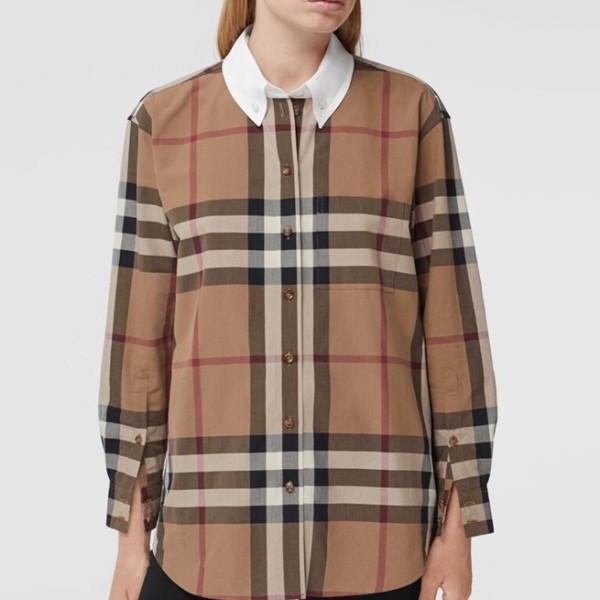 ✨버버리 여성 클래식 카멜 셔츠 - Womens Camel Tshirts - bur04263x