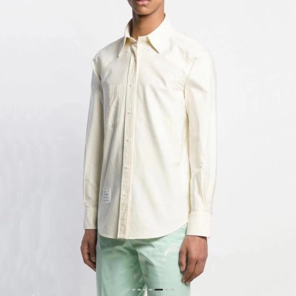 ✨톰브라운 클래식 남성 옐로우 셔츠 - Mens Yellow Tshirts - tom01554x