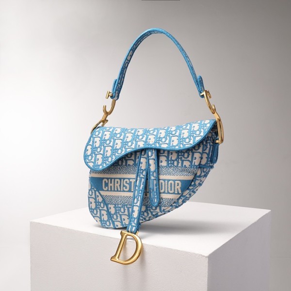 ✨디올  여성 클래식 블루 새들백 - Womens Blue Saddle Bag - dio01819x
