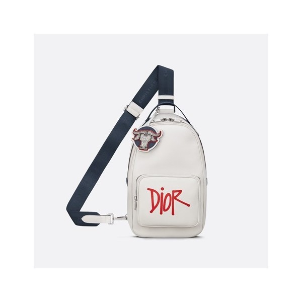 ✨디올 남성 로고 화이트 새들백 - Dior Mens White Saddle Bag - dio01821x