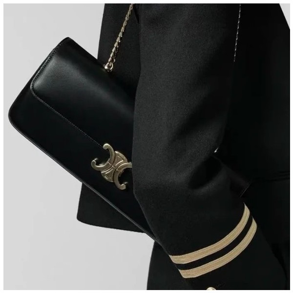 ✨셀린느 여성 Triomphe 블랙 숄더백 - Womens Black Shoulder Bag - cel0386x