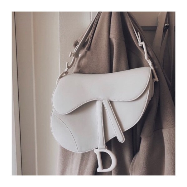 ✨디올 여성 화이트 새들백 - Womens White Saddle Bag - dio01912x