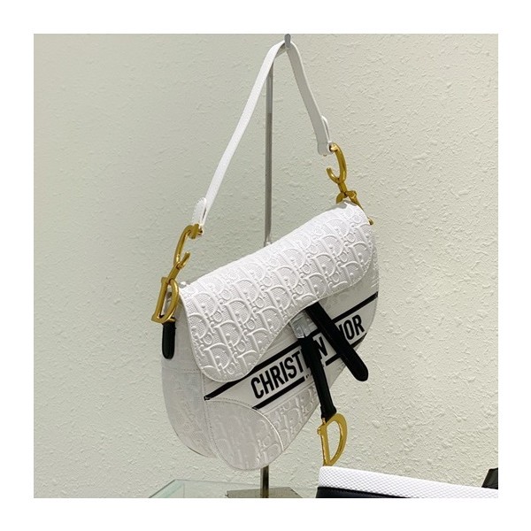 ✨디올 여성 화이트 새들백 - Womens White Saddle Bag - dio01917x