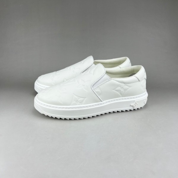 ✨루이비통 남/녀 모노그램 화이트 로퍼 - Unisex White Loafer - lou05037x