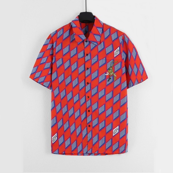 ✨루이비통 남성 레드 폴로 반팔 셔츠 - Mens Red Tshirts - lou05069x