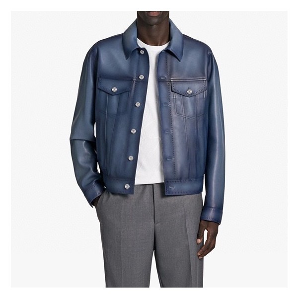 ✨벨루티 남성 블루 자켓 - Berluti Mens Blue Jackets - ber0123x
