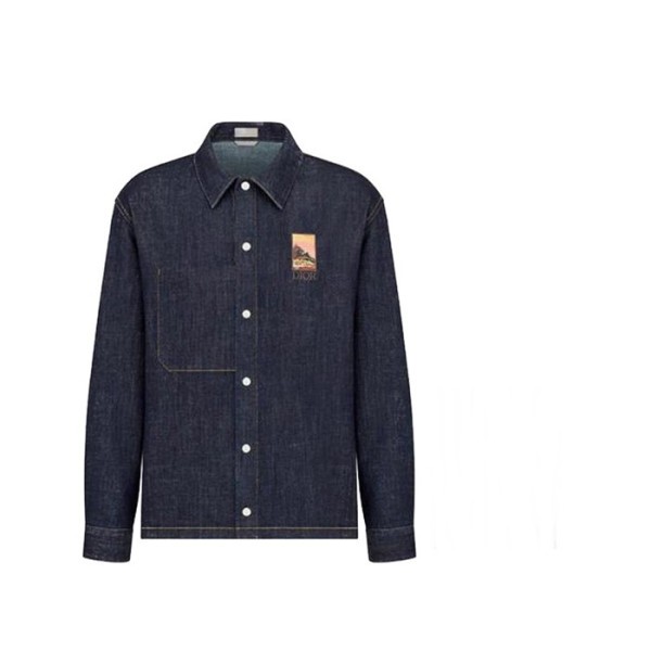 ✨디올 남성 클래식 블루 셔츠 - Mens Blue Tshirts - dio02034x