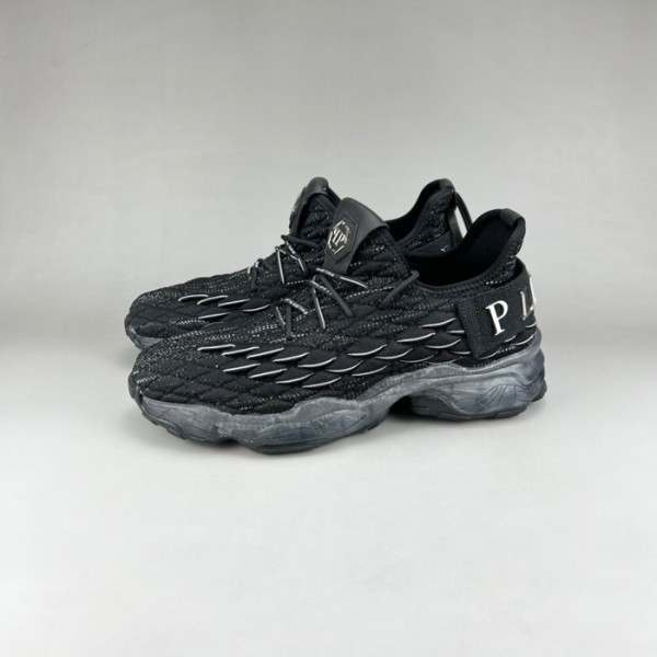 ✨필립플레인 남성 캐쥬얼 블랙 운동화 - Mens Black Shoes - phi0158x