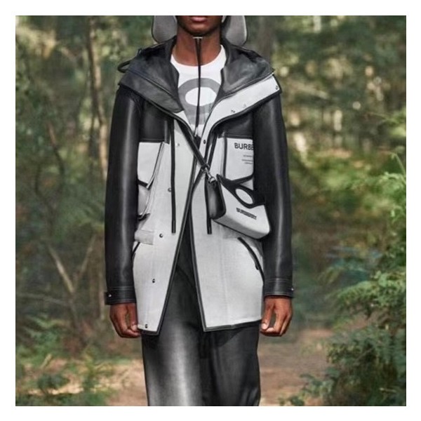 ✨버버리 남성 블랙 가죽 코트 - Mens Black Coats - bur04499x