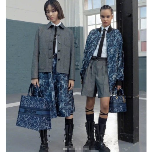 ❤디올 남/녀 네이비 북토트 - Dior Unisex Navy Book Tote - dio2075x