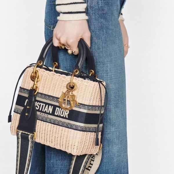 ✨디올 여성 네이비 레이디백 - Womens Navy Lady Bag - dio02082x
