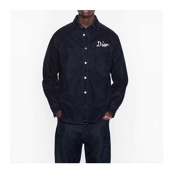✨디올 남성 클래식 블루 셔츠 - Mens Blue Tshirts - dio02129x