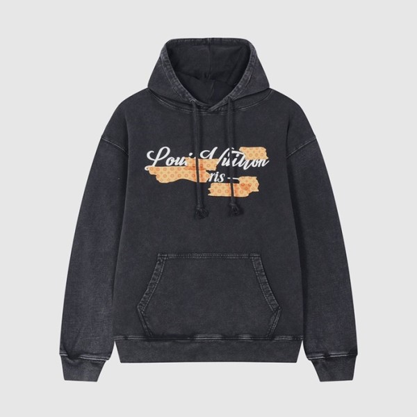 ✨루이비통 남자 베이직 블랙 후드티 - Unisex Black Hoodie - lou05223x