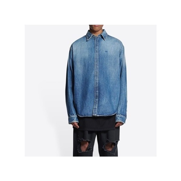 ✨발렌시아가 트렌디 남성 블루 셔츠 - Mens Blue Tshirts - bal01680x