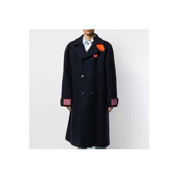 ✨오프화이트 남성 캐쥬얼 네이비 코트 - Mens Navy Coats - off0844x