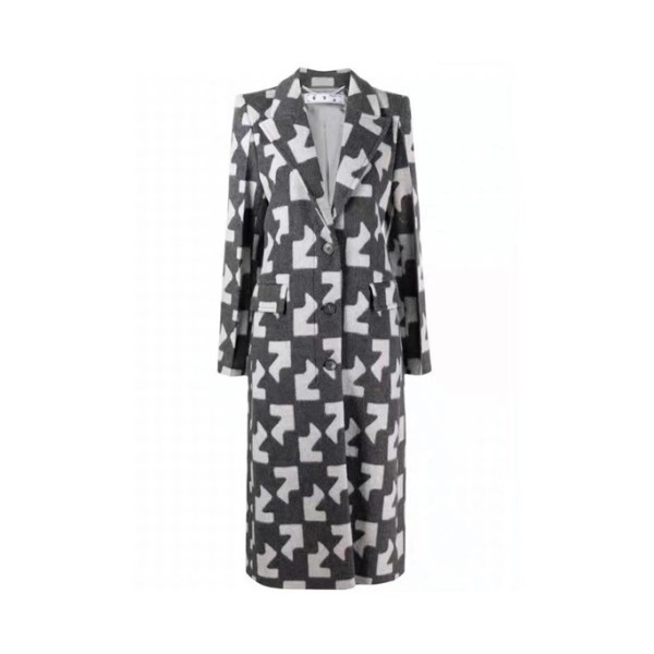 ✨오프화이트 여성 캐쥬얼 그레이 코트 - Womens Gray Coats - off0845x