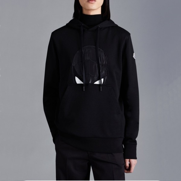 ✨몽클레어 남성 클래식 블랙 후드티 - Moncler Mens Black Hoodie - moc02518x