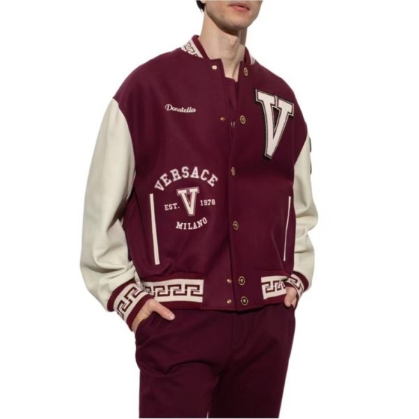 ✨베르사체 남성 캐쥬얼 버건디 자켓 - Versace Mens Burgundy Jackets - ver0924x