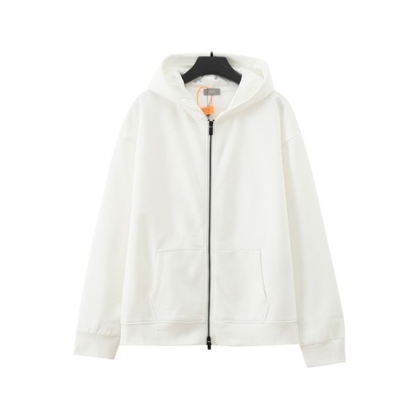 ✨디올 남자 베이직 화이트 집업 후드티 - Dior Mens White Hoodie - dio02157x