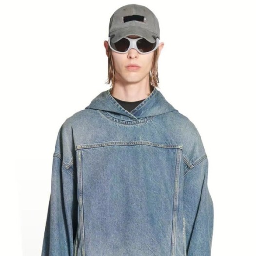 ❤발렌시아가 남성 캐쥬얼 블루 후드티 - Balenciaga Mens Blue Hoodie - bal01711x