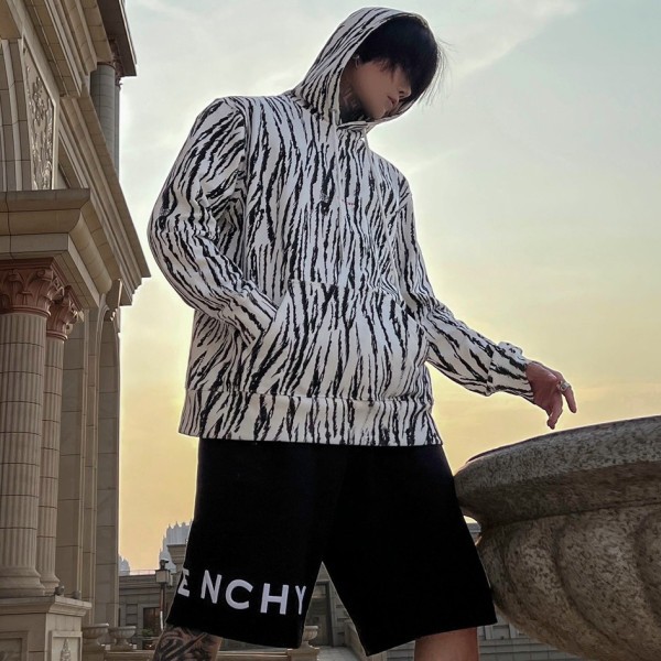 ✨지방시 남/녀 유니크 집업 블랙 후드티 - Givenchy Unisex Black Hoodie - giv0869x