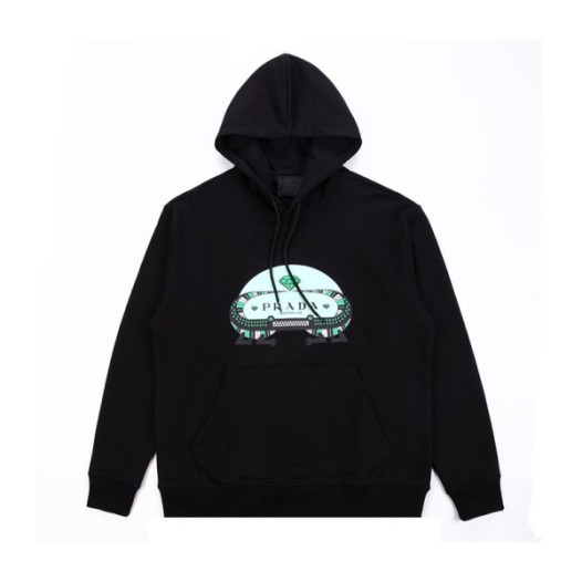 ❤프라다 남성 캐쥬얼 블랙 후드티 - Prada Mens Black Hoodie - pra02854x