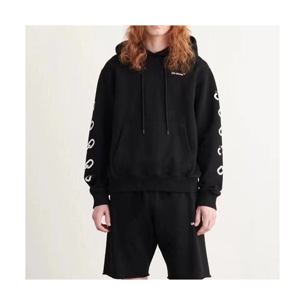 ✨오프화이트 남성 캐쥬얼 블랙 후드티 - Off-white Mens Black Hoodie - off0856x