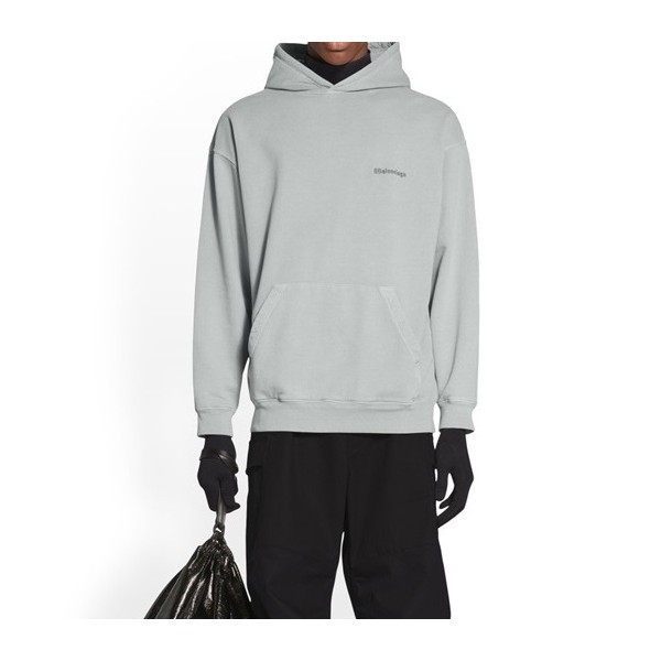 ✨발렌시아가 남/녀 캐쥬얼 그레이 후드티 - Balenciaga Unisex Gray Hoodie - bal01722x