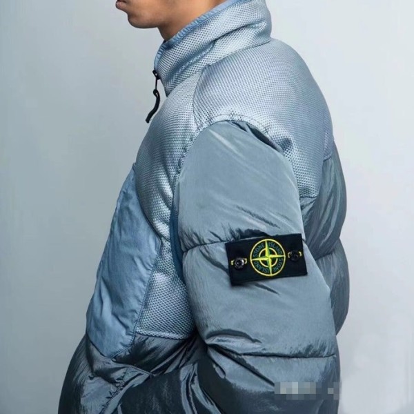 ✨스톤아일랜드 남성 블루 구스다운 패딩 - Stone Island  Mens Blue Padding - sto0498x