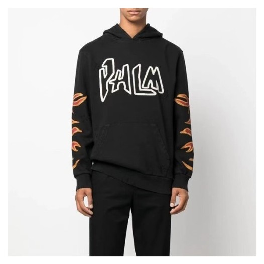 ❤팜 엔젤스 남성 블랙 후드티 - Palm Angels Mens Black Hoodie - pam0385x