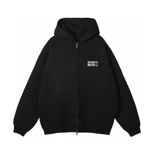 ✨메종 마르지엘라 남성 캐쥬얼 블랙 집업 후드티 - Maison Margiela Mens Black Hoodie - mac02860x