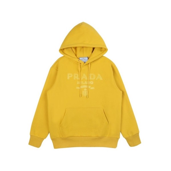 ✨프라다 남/녀 캐쥬얼 옐로우 후드티 - Prada Unisex Yellow Hoodie - pra02873x
