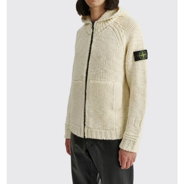 ✨스톤아일랜드 남성 아이보리 후드티 - Stone Island Mens Ivory Hoodie - sto0516x