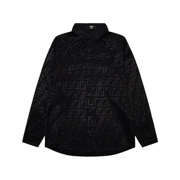 ✨펜디 남성 클래식 블랙 셔츠 - Fendi Mens Black Tshirts - fen01299x