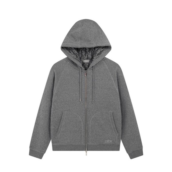 ✨디올 남자 그레이 집업 후드티 - Dior Mens Gray Hoodie - dio02201x